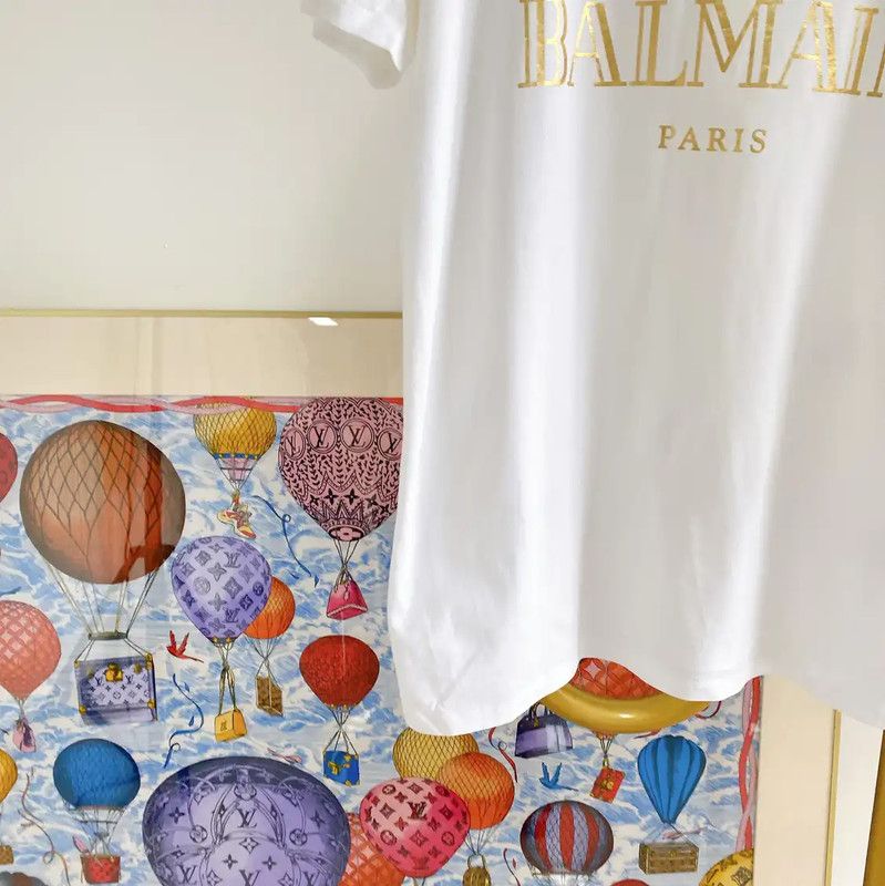 Balmain Balmain Women's White Cotton Short Sleeve T-Shirt 0089 Size XS / US 0-2 / IT 36-38 - 6 Thumbnail