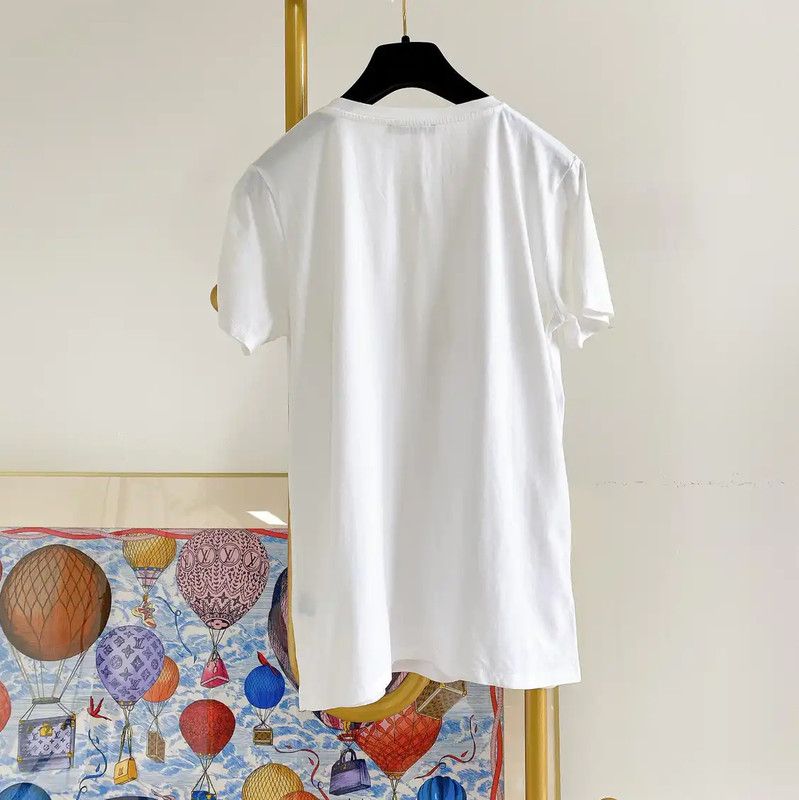 Balmain Balmain Women's White Cotton Short Sleeve T-Shirt 0089 Size XS / US 0-2 / IT 36-38 - 2 Thumbnail
