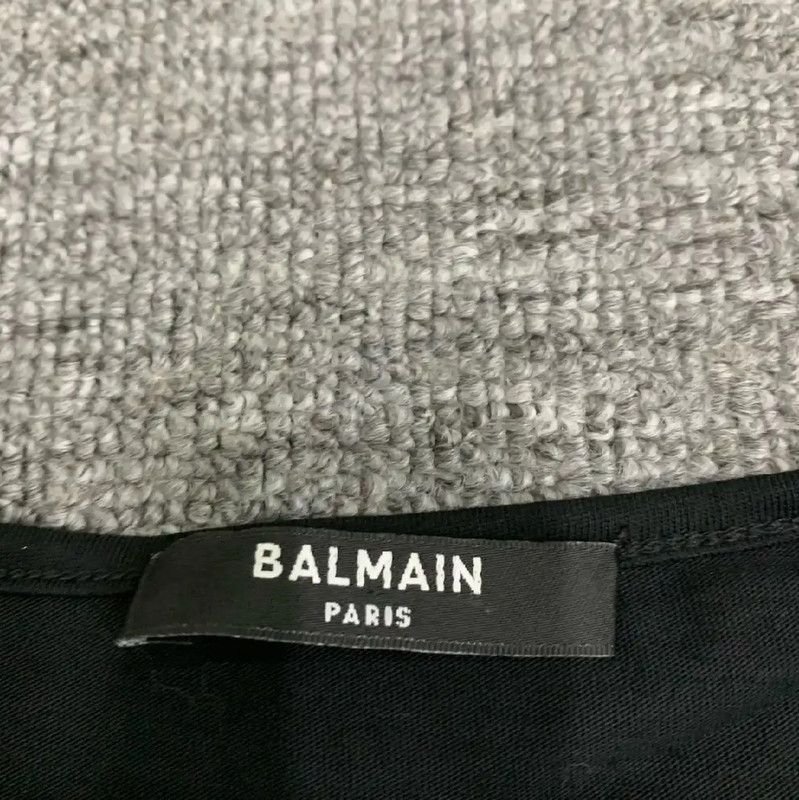 Balmain Balmain Black Cotton T-Shirt for Women 0089 Size S / US 4 / IT 40 - 6 Thumbnail