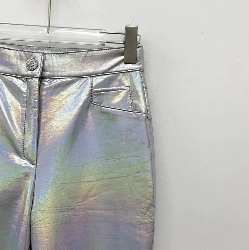 Balmain Balmain Women's Casual Silver Trousers 0089 Size 23" - 3 Thumbnail