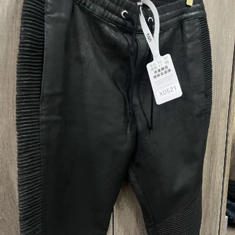 Balmain Balmain Women's Black Leather Jeans 0089 Size 30" / US 8 / IT 44 - 9 Thumbnail