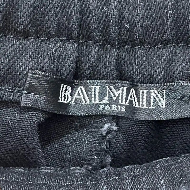 Balmain Balmain Women's Black Leather Jeans 0089 Size 30" / US 8 / IT 44 - 6 Thumbnail