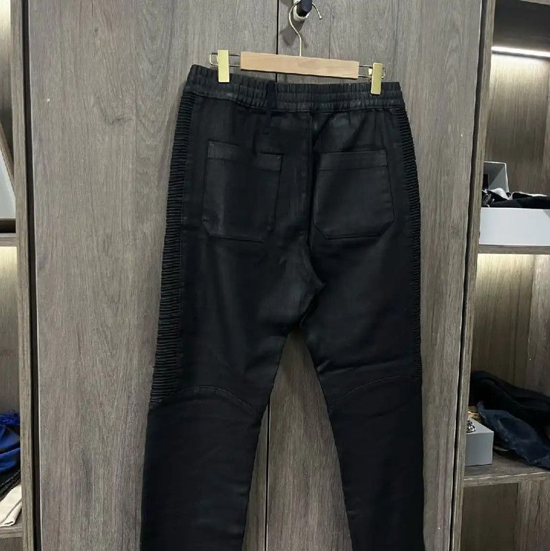 Balmain Balmain Women's Black Leather Jeans 0089 Size 30" / US 8 / IT 44 - 3 Thumbnail