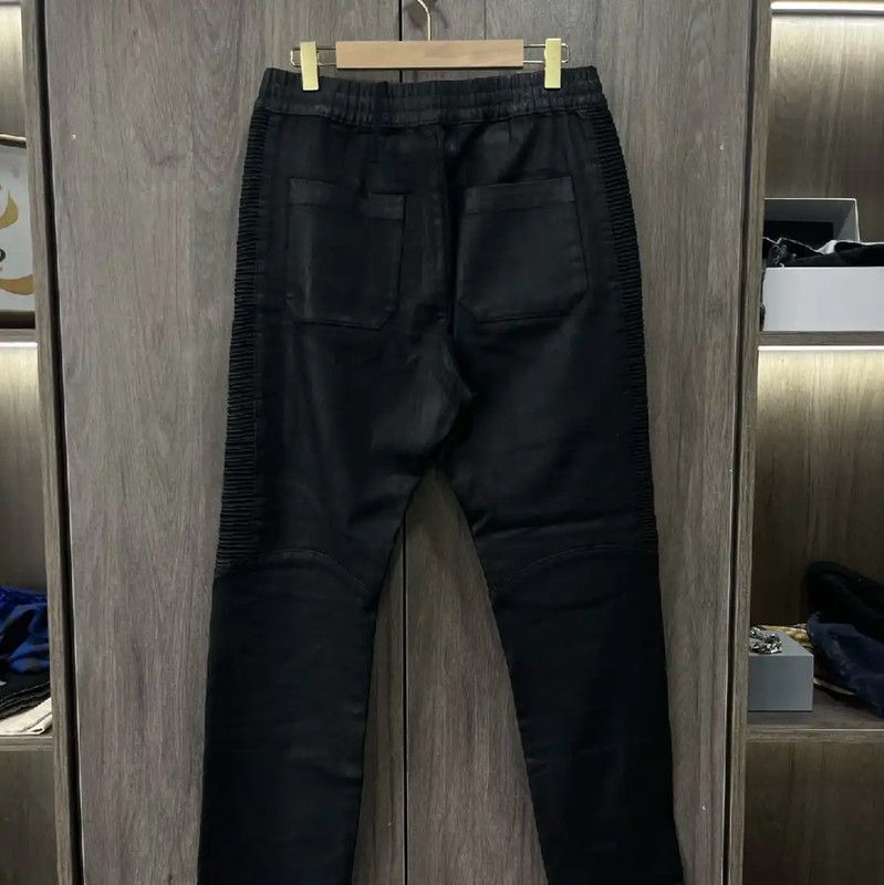 Balmain Balmain Women's Black Leather Jeans 0089 Size 30" / US 8 / IT 44 - 2 Thumbnail
