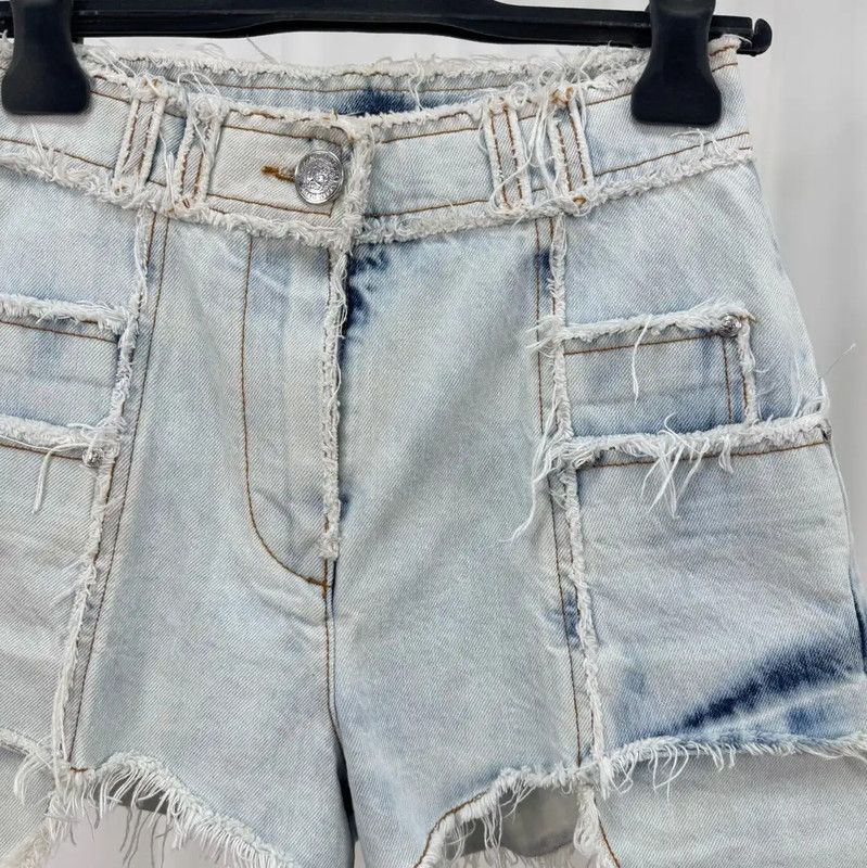 Balmain Balmain Summer Light Blue Denim Shorts 0089 Size 28" / US 6 / IT 42 - 3 Thumbnail