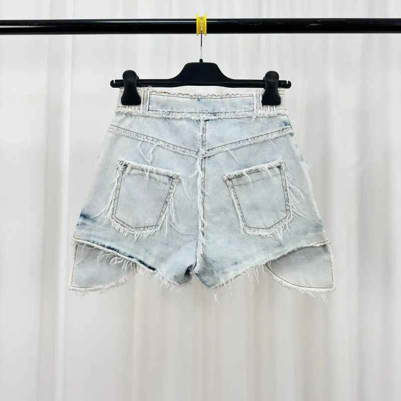 Balmain Balmain Summer Light Blue Denim Shorts 0089 Size 28" / US 6 / IT 42 - 2 Thumbnail