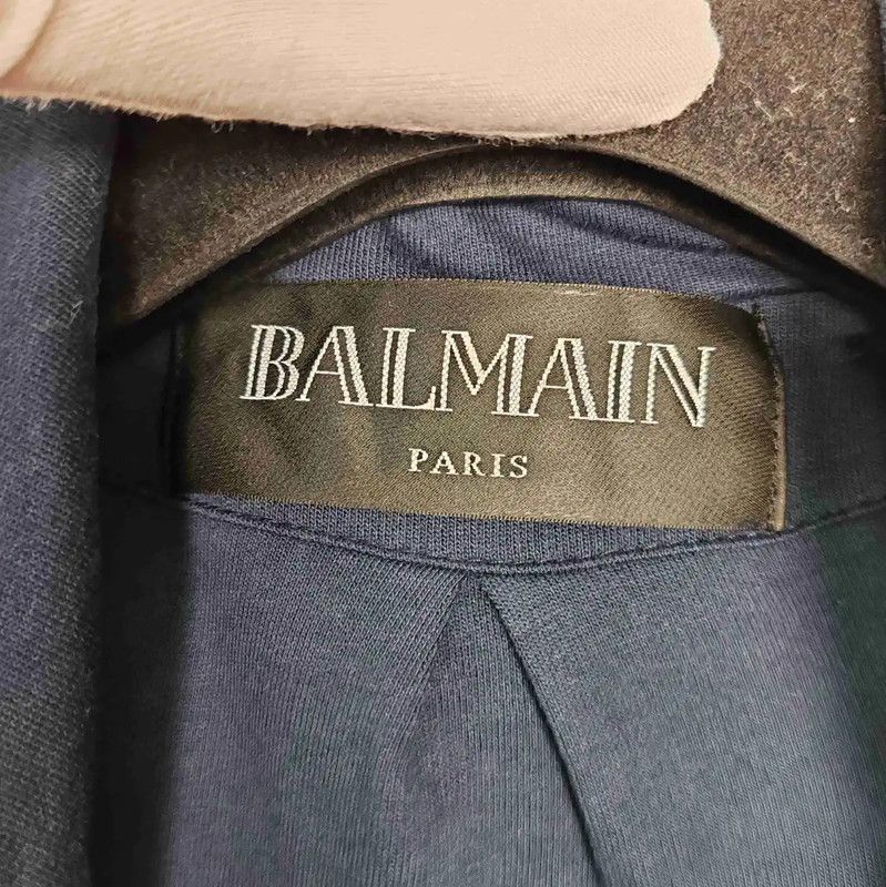 Balmain Balmain Blue Cotton Zip-Up Jacket for Women 0089 Size XS / US 0-2 / IT 36-38 - 3 Thumbnail
