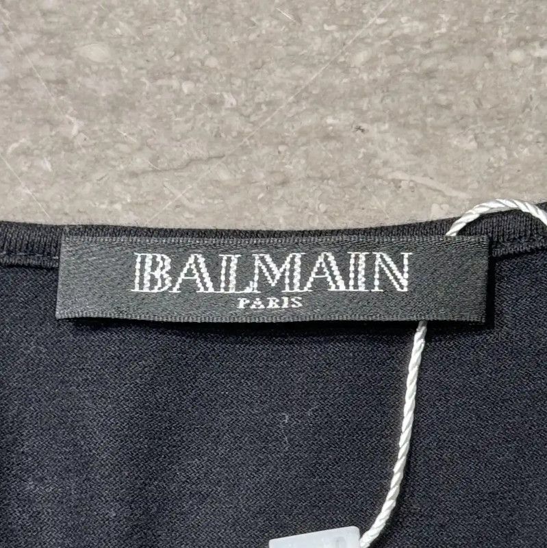 Balmain Balmain Sleeveless Black Logo T-Shirt for Women 0089 Size S / US 4 / IT 40 - 3 Thumbnail