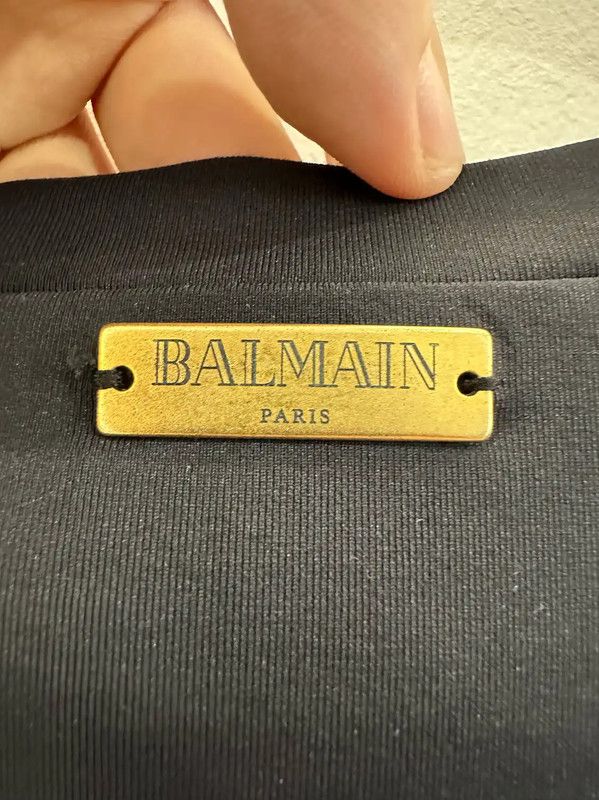 Balmain Balmain Black Cotton T-Shirt for Women 0089 Size M / US 6-8 / IT 42-44 - 4 Thumbnail