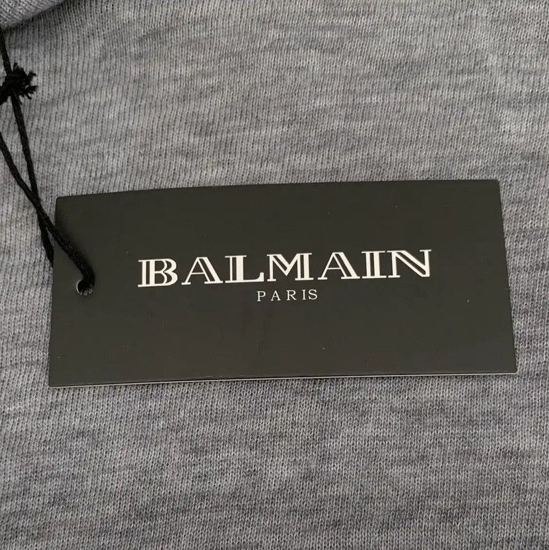 Balmain Balmain Grey Wool T-Shirt for Women 0089 Size XS / US 0-2 / IT 36-38 - 7 Thumbnail