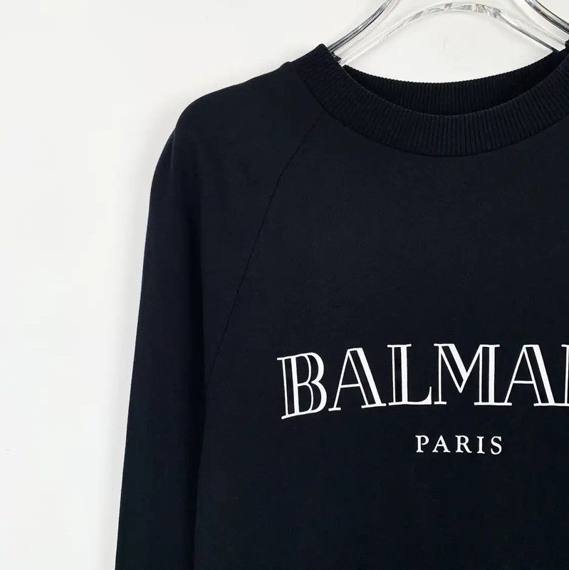 Balmain Balmain Black Cotton Women's Sweatshirt 0089 Size S / US 4 / IT 40 - 3 Thumbnail
