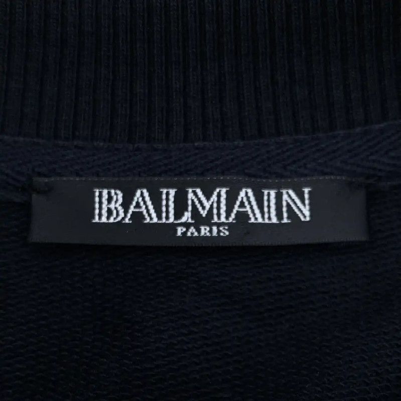 Balmain Balmain Black Cotton Women's Sweatshirt 0089 Size S / US 4 / IT 40 - 6 Thumbnail