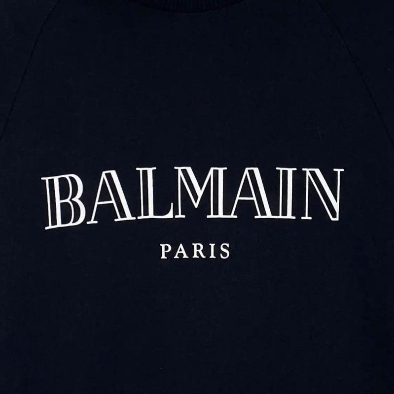 Balmain Balmain Black Cotton Women's Sweatshirt 0089 Size S / US 4 / IT 40 - 4 Thumbnail