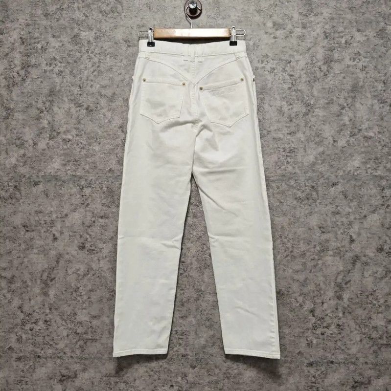 Balmain Balmain White Cotton Women's Denim Trousers 0089 Size 28" / US 6 / IT 42 - 2 Thumbnail