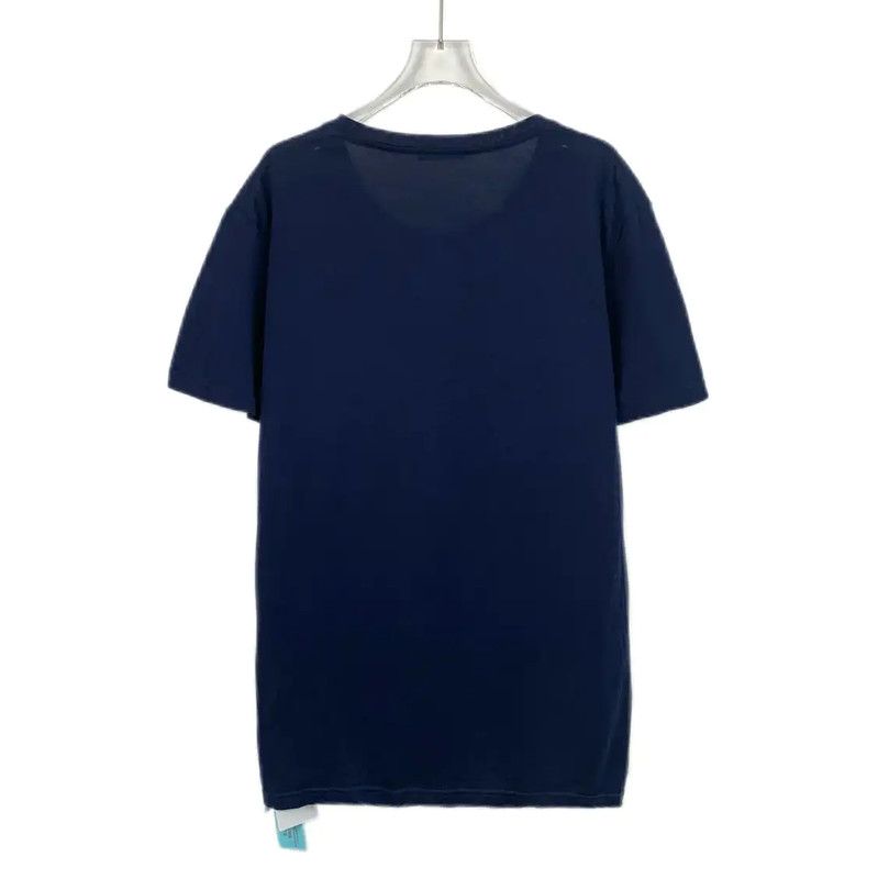 Balmain Balmain Blue Cotton T-shirt for Women 0089 Size M / US 6-8 / IT 42-44 - 2 Thumbnail