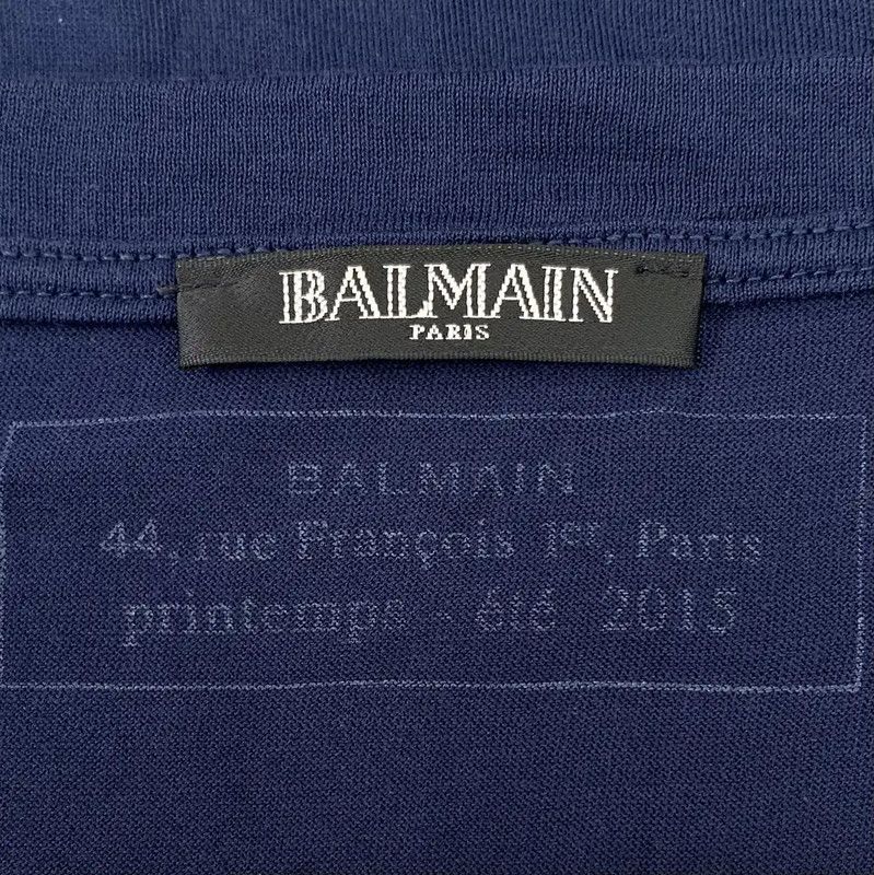 Balmain Balmain Blue Cotton T-shirt for Women 0089 Size M / US 6-8 / IT 42-44 - 5 Thumbnail