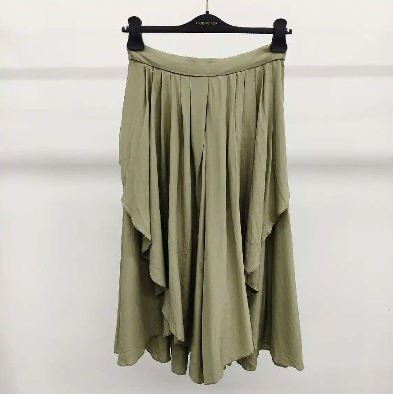 Balmain Balmain Light Green Pleated Women's Skirt 0089 Size 28" / US 6 / IT 42 - 2 Thumbnail