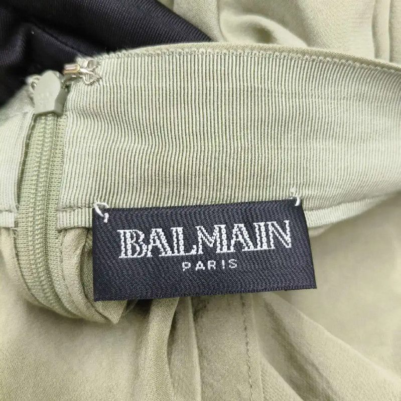 Balmain Balmain Light Green Pleated Women's Skirt 0089 Size 28" / US 6 / IT 42 - 3 Thumbnail