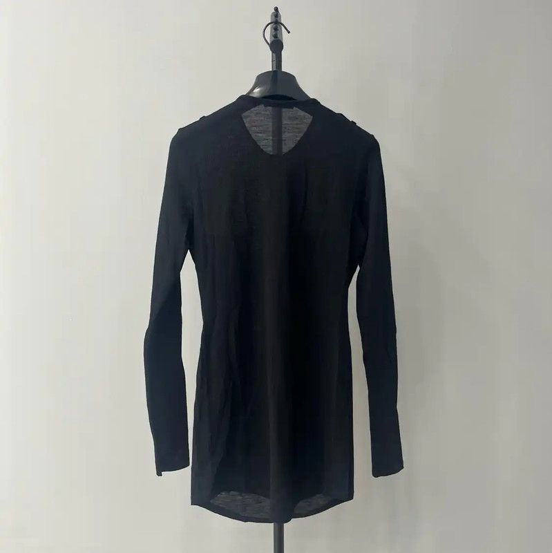 Balmain Balmain Black Cotton Long Sleeve Top for Women 0089 Size M / US 6-8 / IT 42-44 - 2 Thumbnail