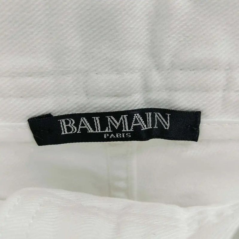 Balmain Balmain White Cotton Women's Denim Pants 0089 Size 23" - 3 Thumbnail