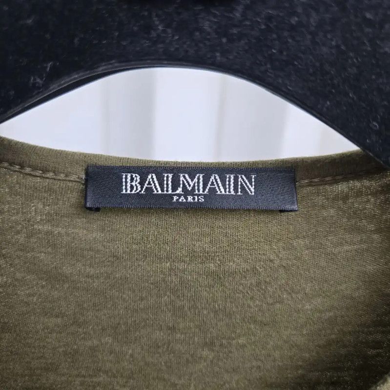 Balmain Balmain Olive Green Long Sleeve T-Shirt 0089 Size M / US 6-8 / IT 42-44 - 5 Thumbnail