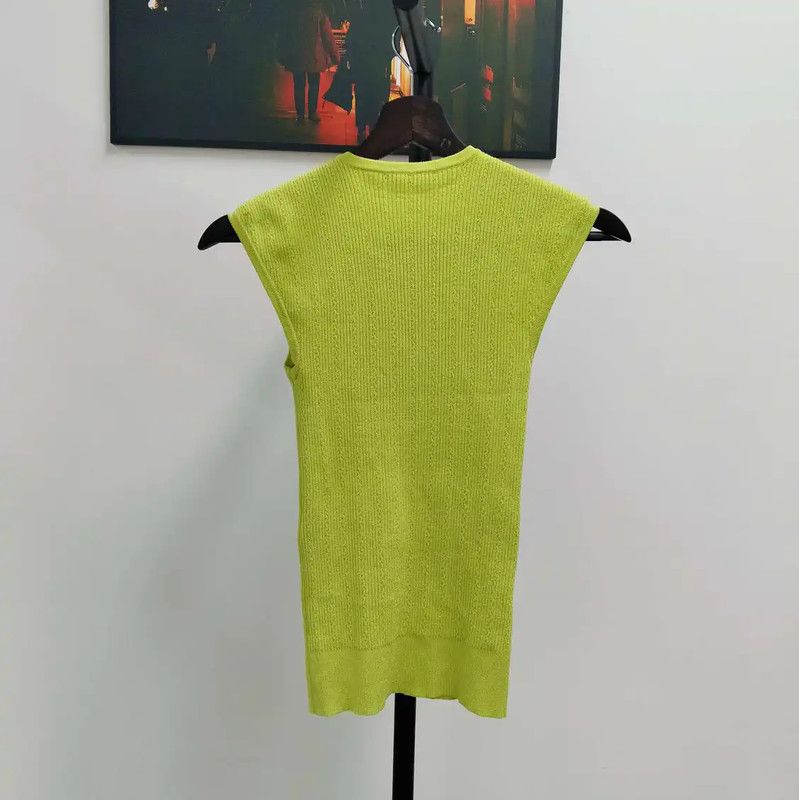 Balmain Balmain Summer Sleeveless Green Top 0089 Size S / US 4 / IT 40 - 2 Thumbnail