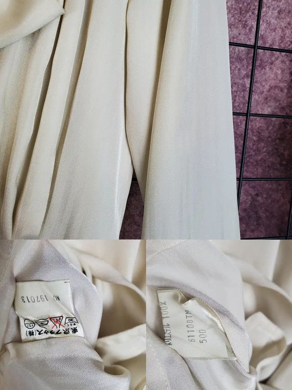Balmain Balmain Spring Autumn Cream Short Sleeve Blouse 0089 Size S / US 4 / IT 40 - 10 Thumbnail