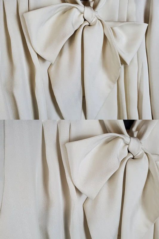Balmain Balmain Spring Autumn Cream Short Sleeve Blouse 0089 Size S / US 4 / IT 40 - 4 Thumbnail