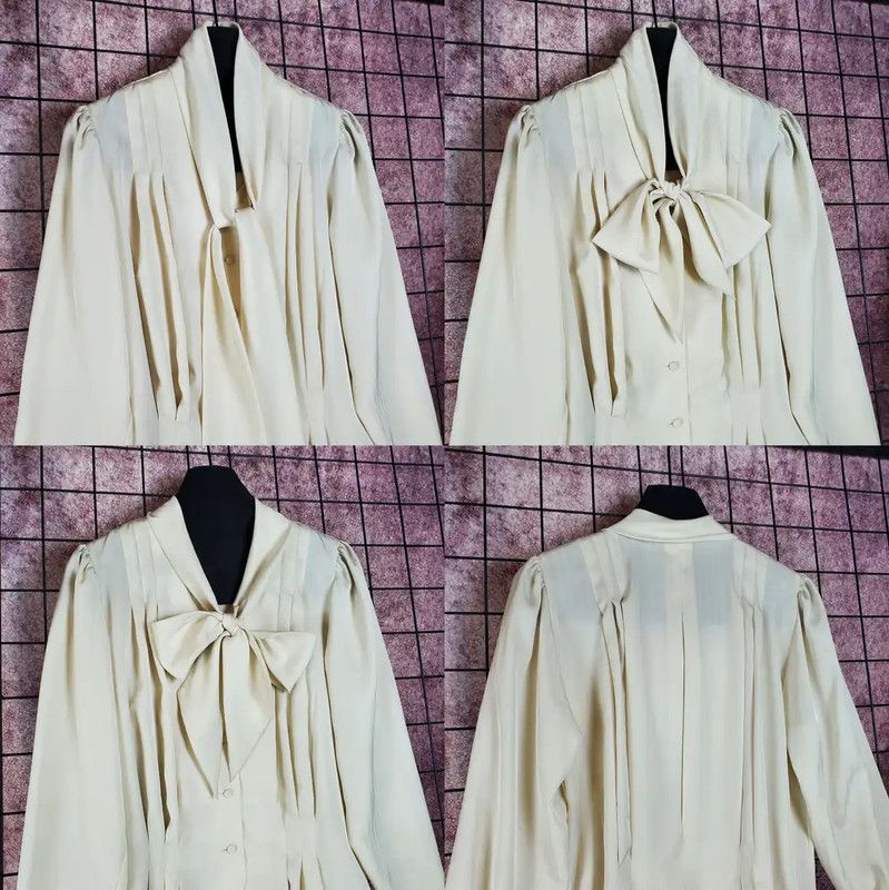 Balmain Balmain Spring Autumn Cream Short Sleeve Blouse 0089 Size S / US 4 / IT 40 - 3 Thumbnail