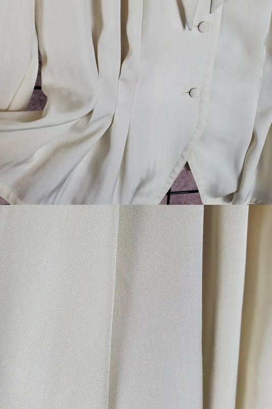 Balmain Balmain Spring Autumn Cream Short Sleeve Blouse 0089 Size S / US 4 / IT 40 - 8 Thumbnail