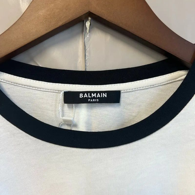 Balmain Balmain White Cotton Women's T-Shirt 0089 Size XS / US 0-2 / IT 36-38 - 5 Thumbnail