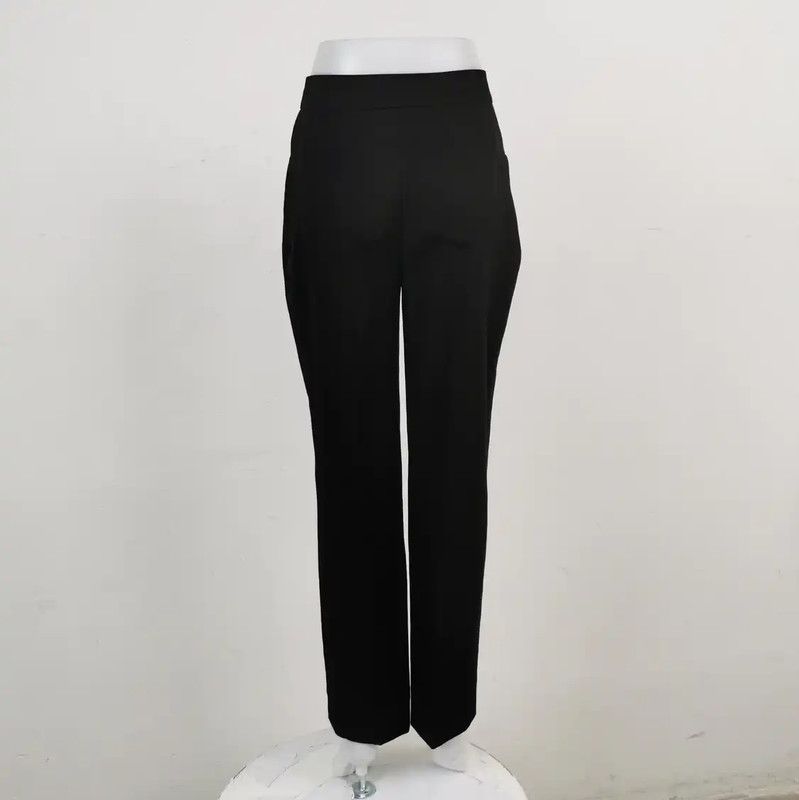 Balmain Balmain Women's Black Wool Casual Pants 0089 Size 23" - 2 Thumbnail