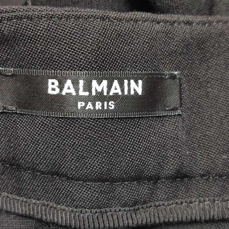 Balmain Balmain Women's Black Wool Casual Pants 0089 Size 23" - 4 Thumbnail