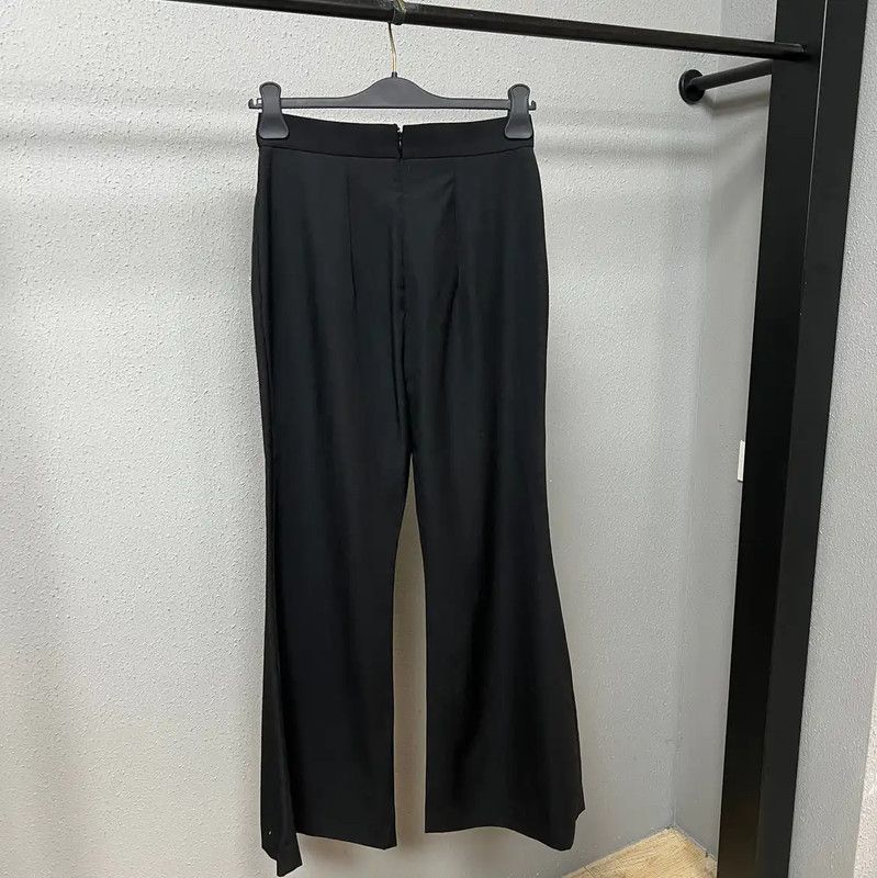 Balmain Balmain Black Wool Casual Pants for Women 0089 Size 34" / US 12 / IT 48 - 2 Thumbnail
