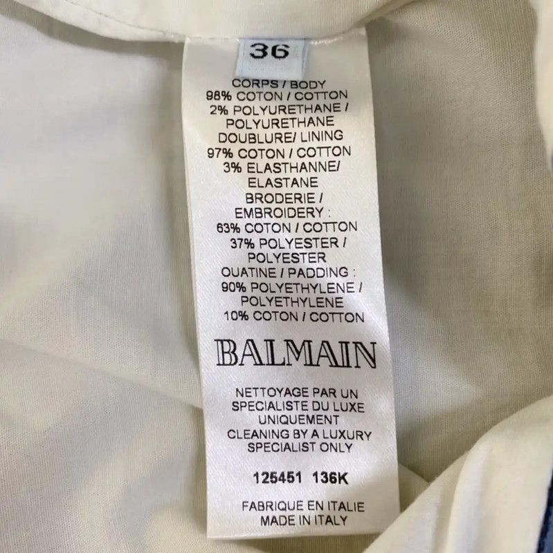 Balmain Balmain Summer Blue Cotton Women's Shorts 0089 Size 23" - 7 Thumbnail