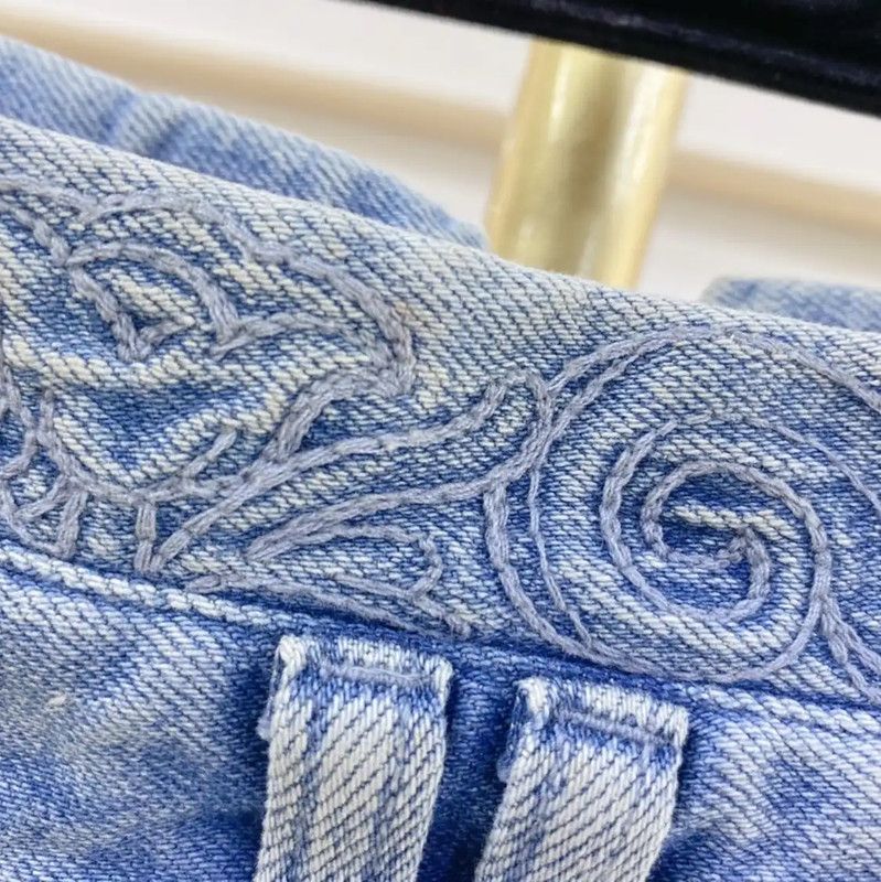 Balmain Balmain Summer Blue Cotton Women's Shorts 0089 Size 23" - 5 Thumbnail