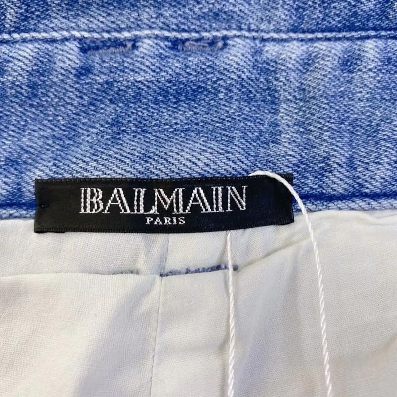 Balmain Balmain Summer Blue Cotton Women's Shorts 0089 Size 23" - 6 Thumbnail