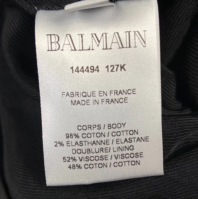 Balmain Balmain Black Cotton Women's Skirt 0089 Size 23" - 5 Thumbnail