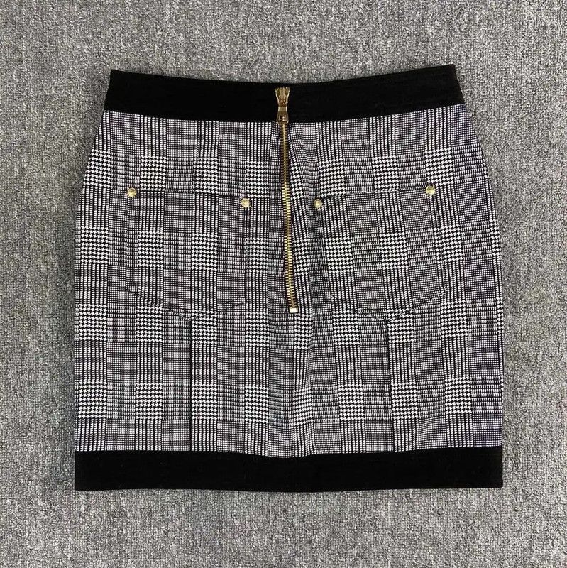 Balmain Balmain Black Cotton Women's Skirt 0089 Size 23" - 2 Thumbnail