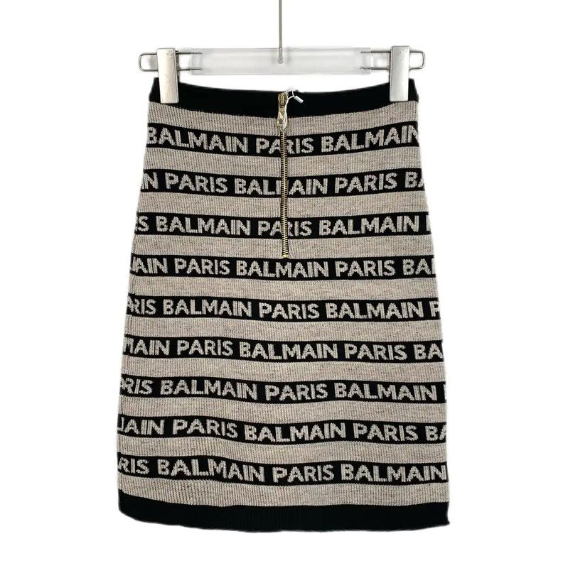 Balmain Balmain Color-Blocked Women's Skirt XXS Size 0089 Size 22" - 2 Thumbnail