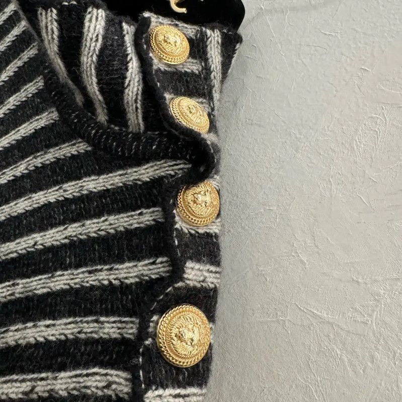 Balmain Balmain Black Wool Turtleneck Sweater for Women 0089 Size S / US 4 / IT 40 - 3 Thumbnail