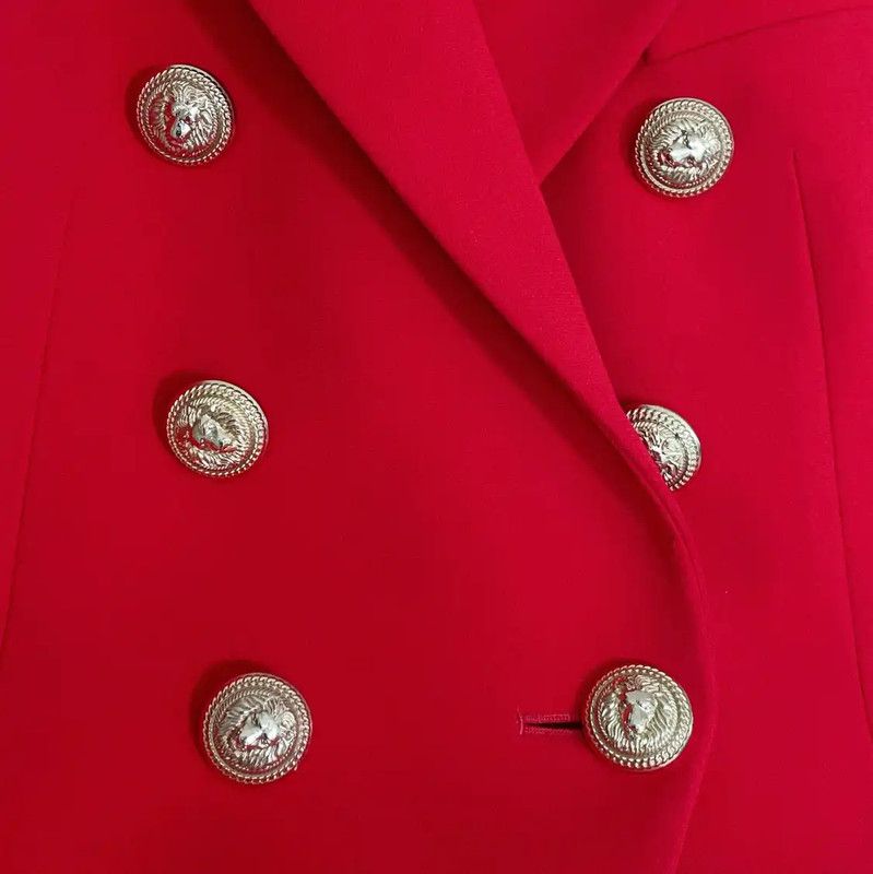 Balmain Balmain Red Wool Women's Blazer 0089 Size S / US 4 / IT 40 - 6 Thumbnail