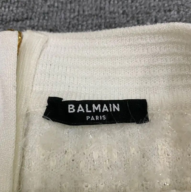 Balmain Balmain White Cotton Women's Skirt 0089 Size 23" - 6 Thumbnail