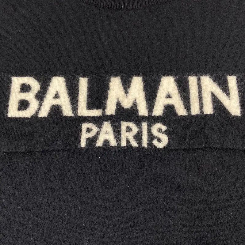 Balmain Balmain Women's Black Wool Sweatshirt 0089 Size XXL / US 16-18 / IT 52-54 - 3 Thumbnail