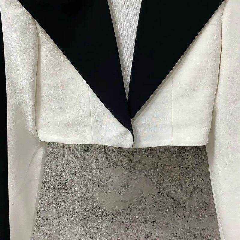 Balmain Balmain Women's Color Blocked Cropped Jacket 0089 Size ONE SIZE - 4 Thumbnail