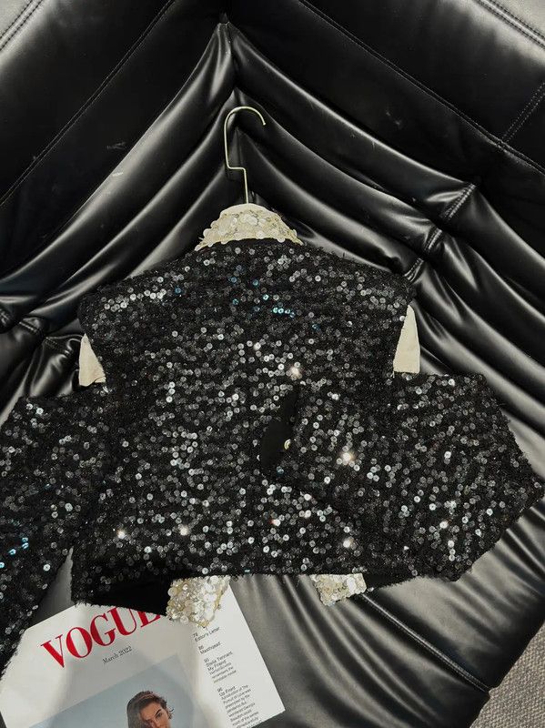 Balmain Balmain Black Silk Embroidered Women's Jacket 0089 Size M / US 6-8 / IT 42-44 - 6 Thumbnail