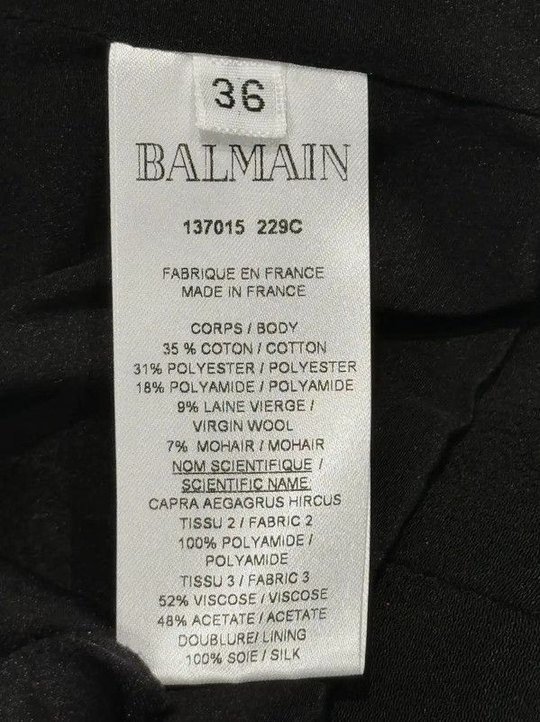 Balmain Balmain Black Silk Embroidered Women's Jacket 0089 Size M / US 6-8 / IT 42-44 - 8 Thumbnail