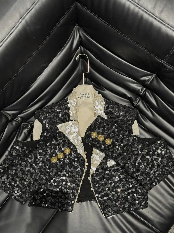 Balmain Balmain Black Silk Embroidered Women's Jacket 0089 Size M / US 6-8 / IT 42-44 - 3 Thumbnail