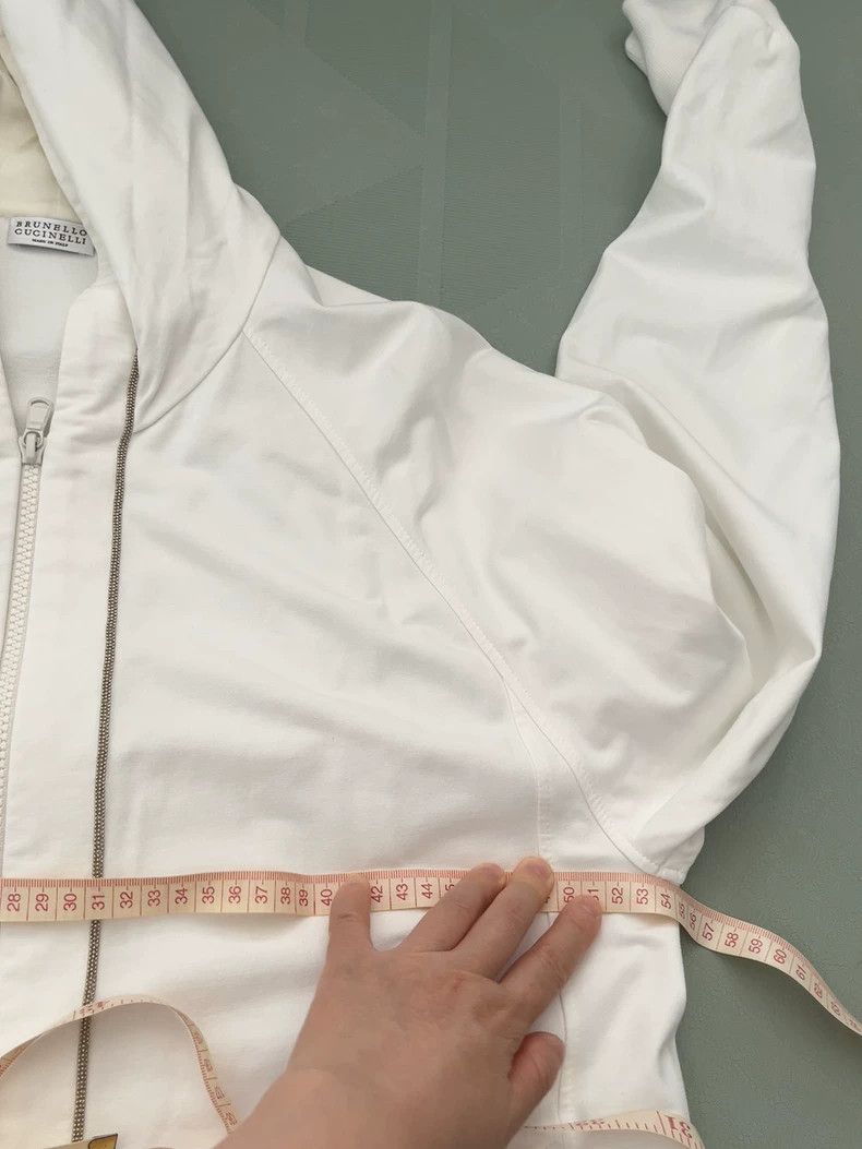 Brunello Cucinelli Brunello Cucinelli White Silk Hooded Coat - dmc Size US L / EU 52-54 / 3 - 7 Thumbnail