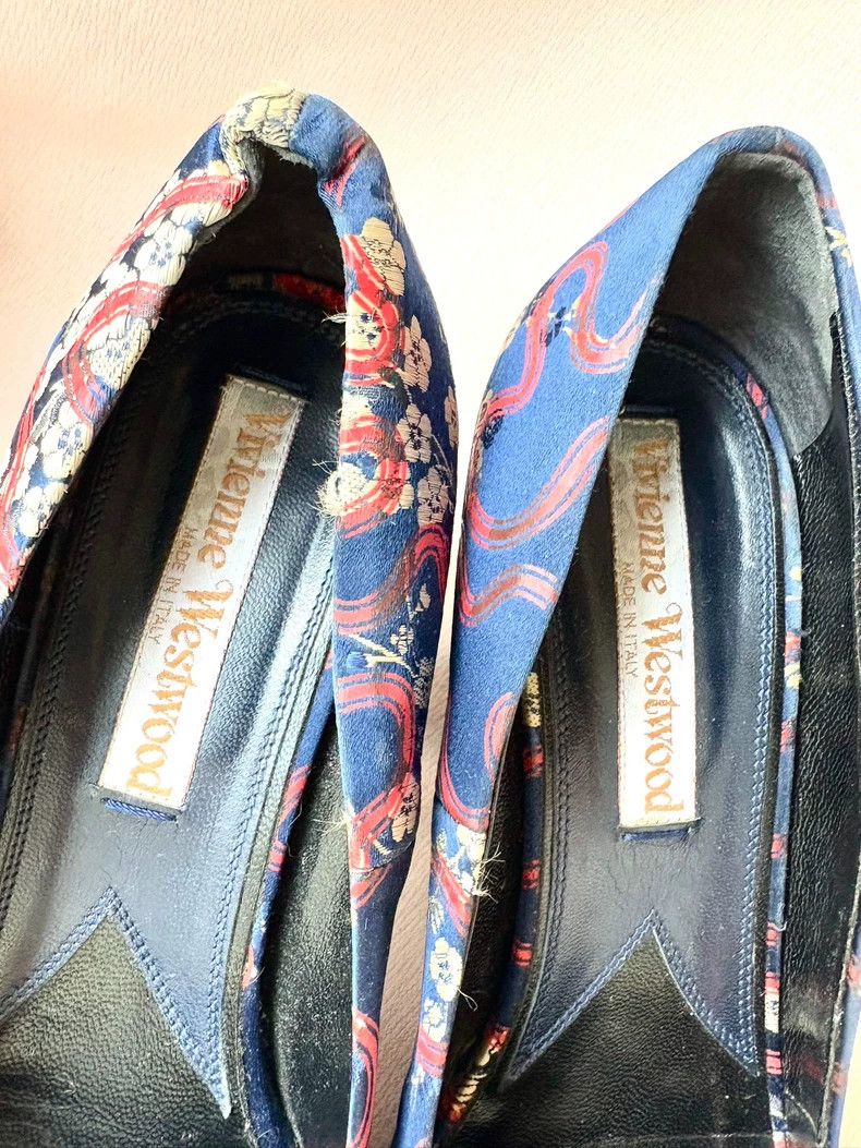 Vivienne Westwood Vivienne Westwood Blue Silk Floral Heels - dmc Size US 8.5 / EU 41-42 - 3 Thumbnail